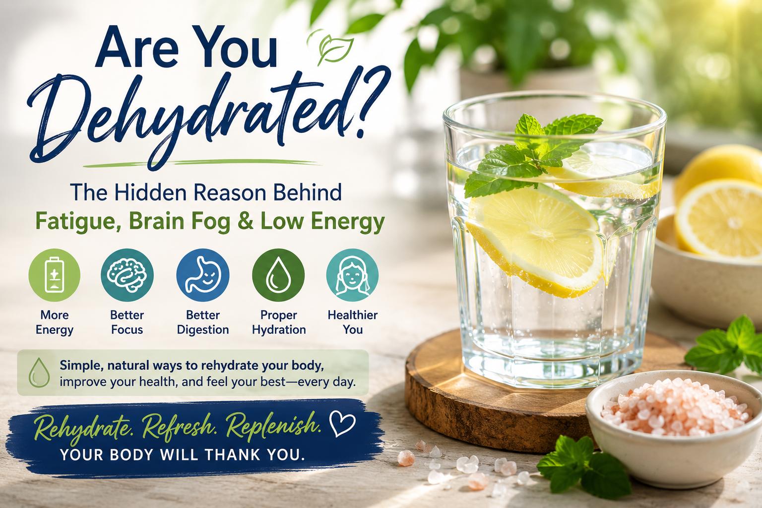 Are You Dehydrated? The Hidden Reason Behind Fatigue, Brain Fog & Low Energy